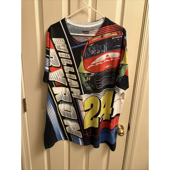 William Byron 2022 CFS #24 Axalta Sublimated Dynamic Total Print Tee Mens 2XL - Picture 4 of 4